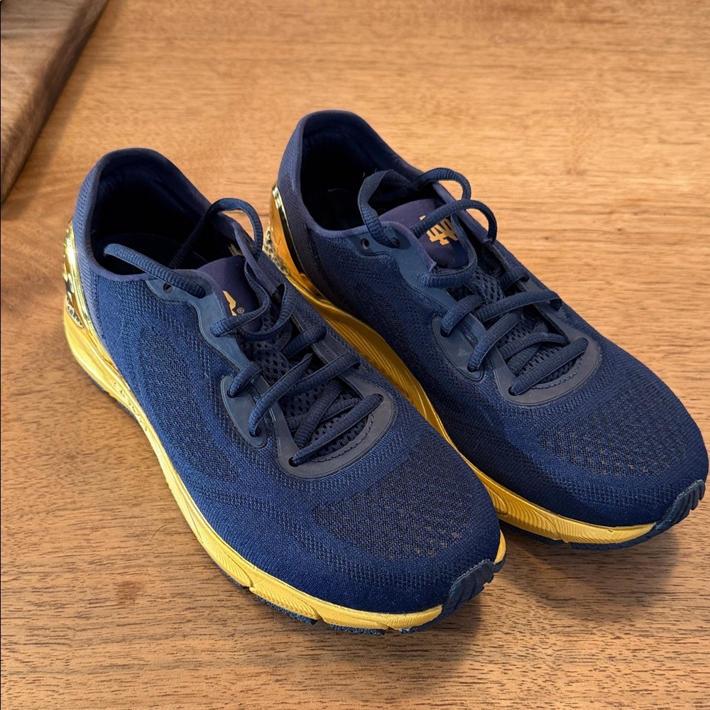 Women’s Notre Dame under Armour Blue and Yellow Athletic Shoes